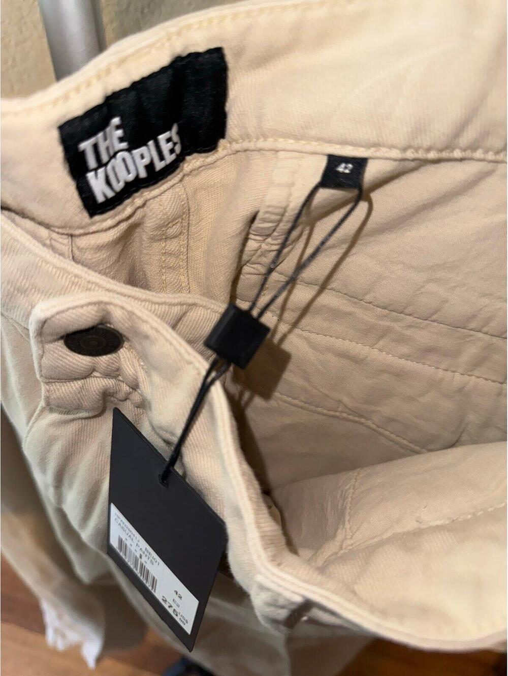 The Kooples HPAN28041J Beige Casual Pants Slim Fit Chino Trousers Men’s 42 NWT - Picture 7 of 7